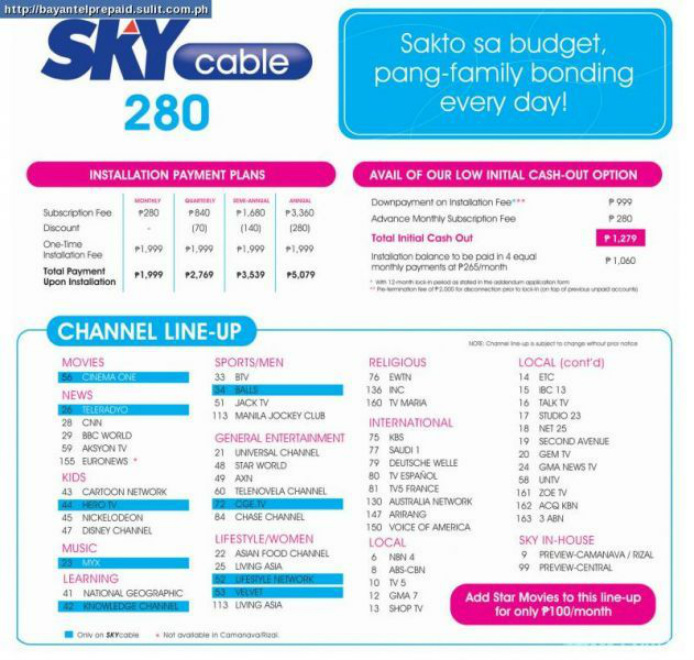 Sky Cable 280